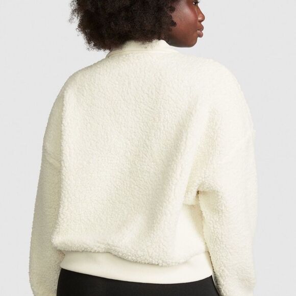 NWT PINK Victoria Secret Teddy Fleece Pullover (size XL) - Picture 3 of 6